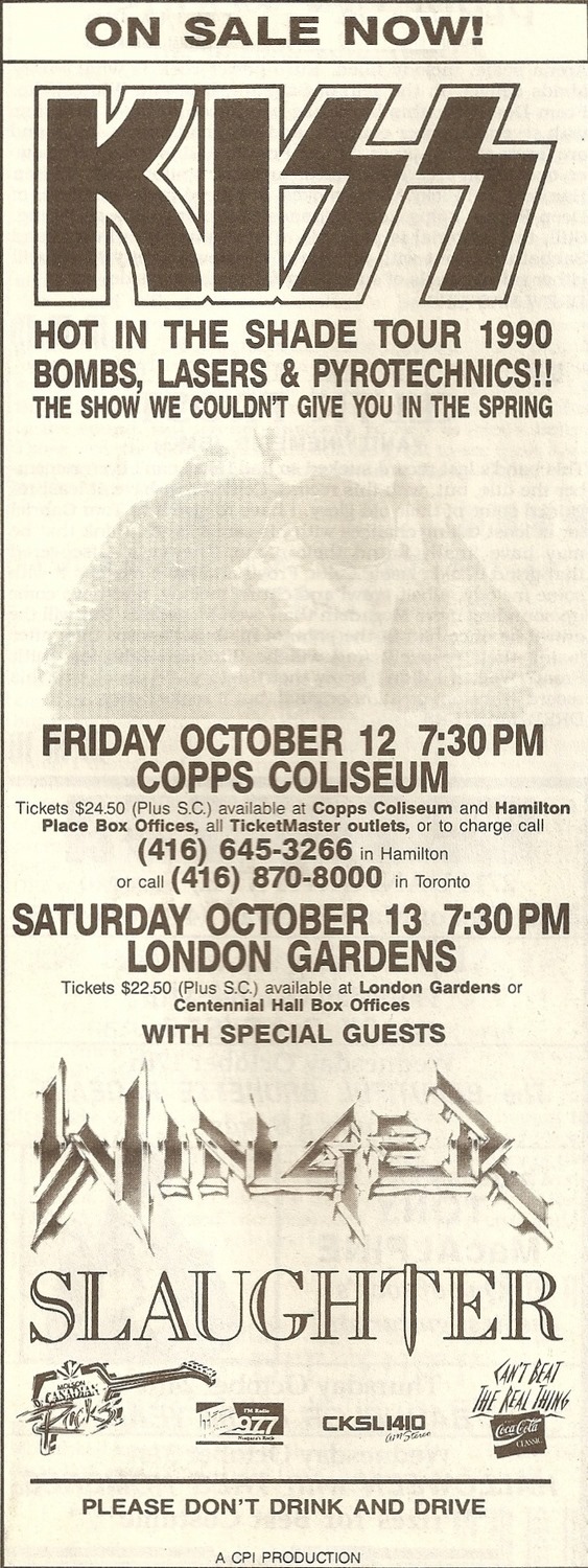 Hot in the Shade tour at Montreal Forum in 1990