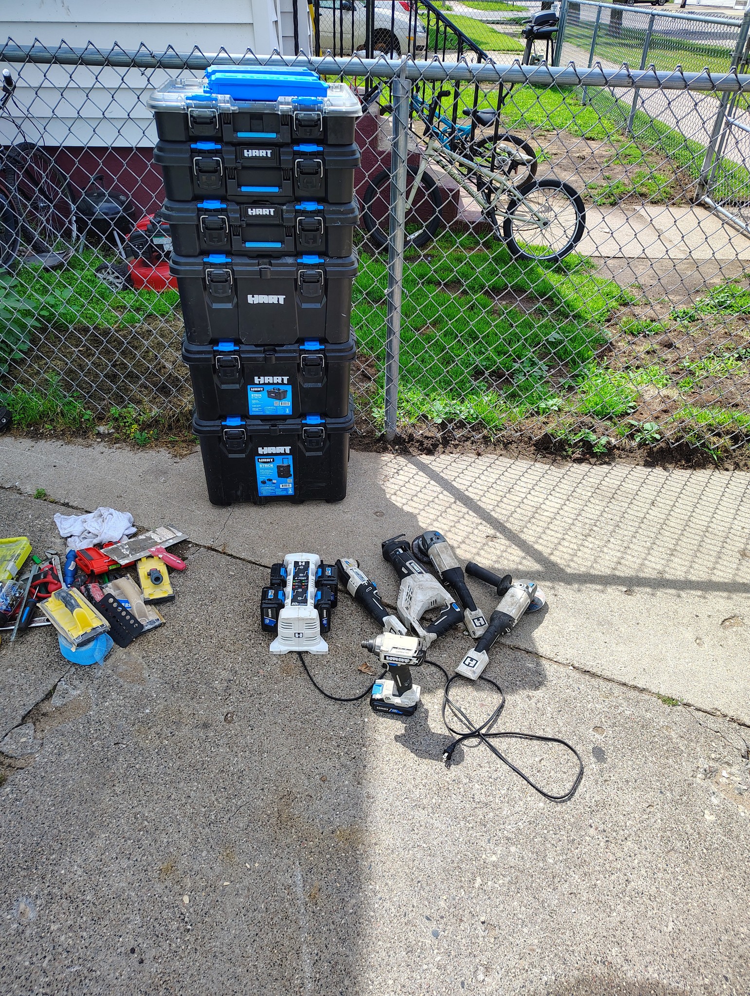 Hart stackable toolbox and tools