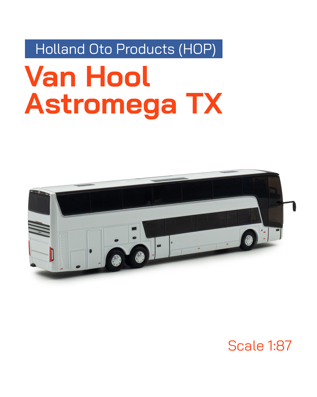 Van Hool TDX27 Astromega バス模型　70周年　未開封 The impressive Van Hool Astromega TX in basic white livery is back