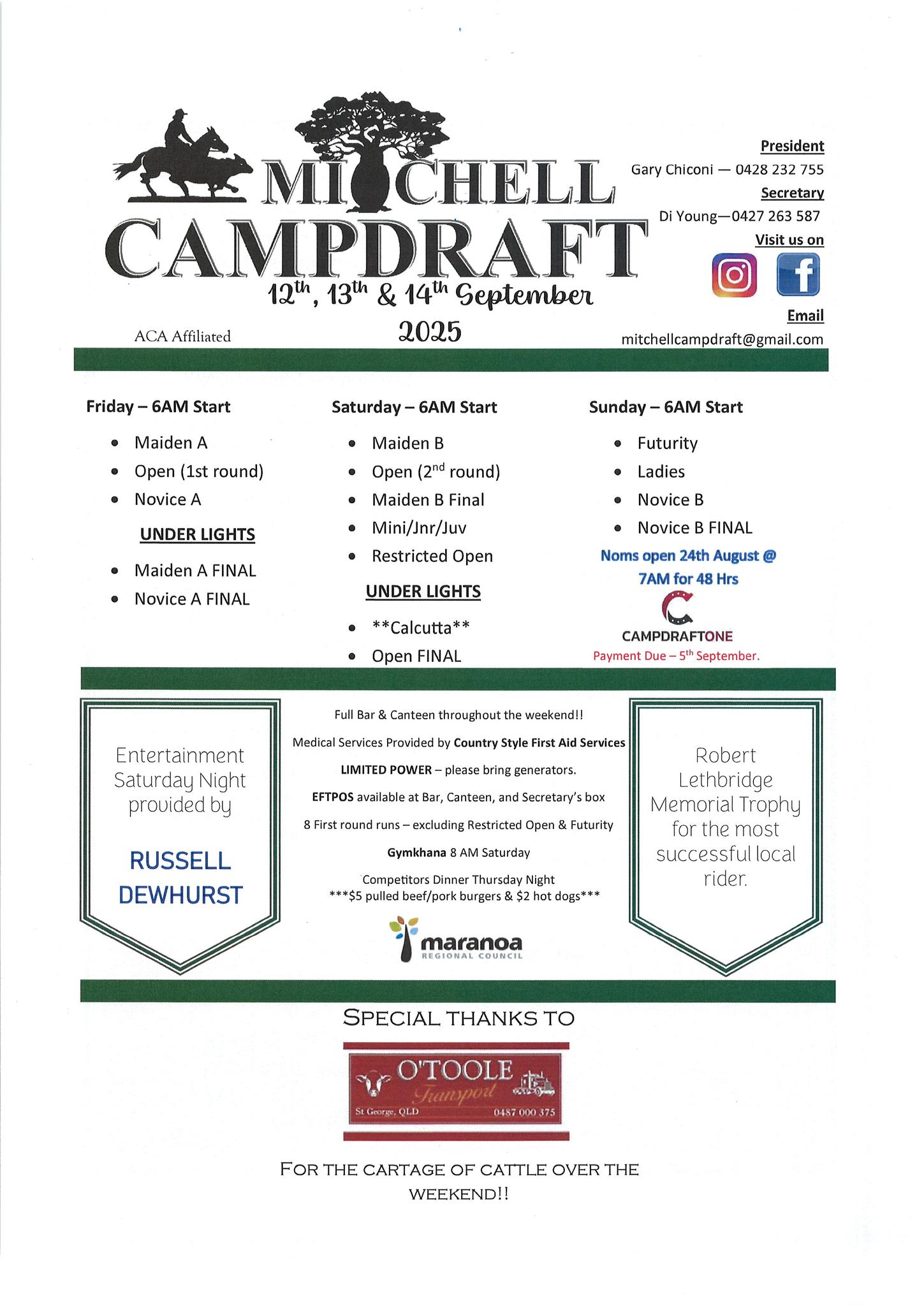 Mitchell Campdraft Association | Mitchell QLD