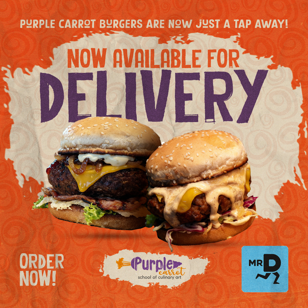 Purple - 🍔💜 Good news, Potch! 💜🍔 Your favourite Purple Carrot burgers ...