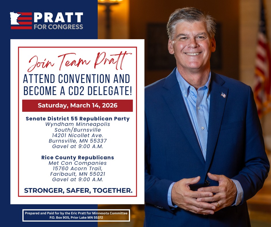 Looking forward to seeing delegates at the SD55 and Rice County