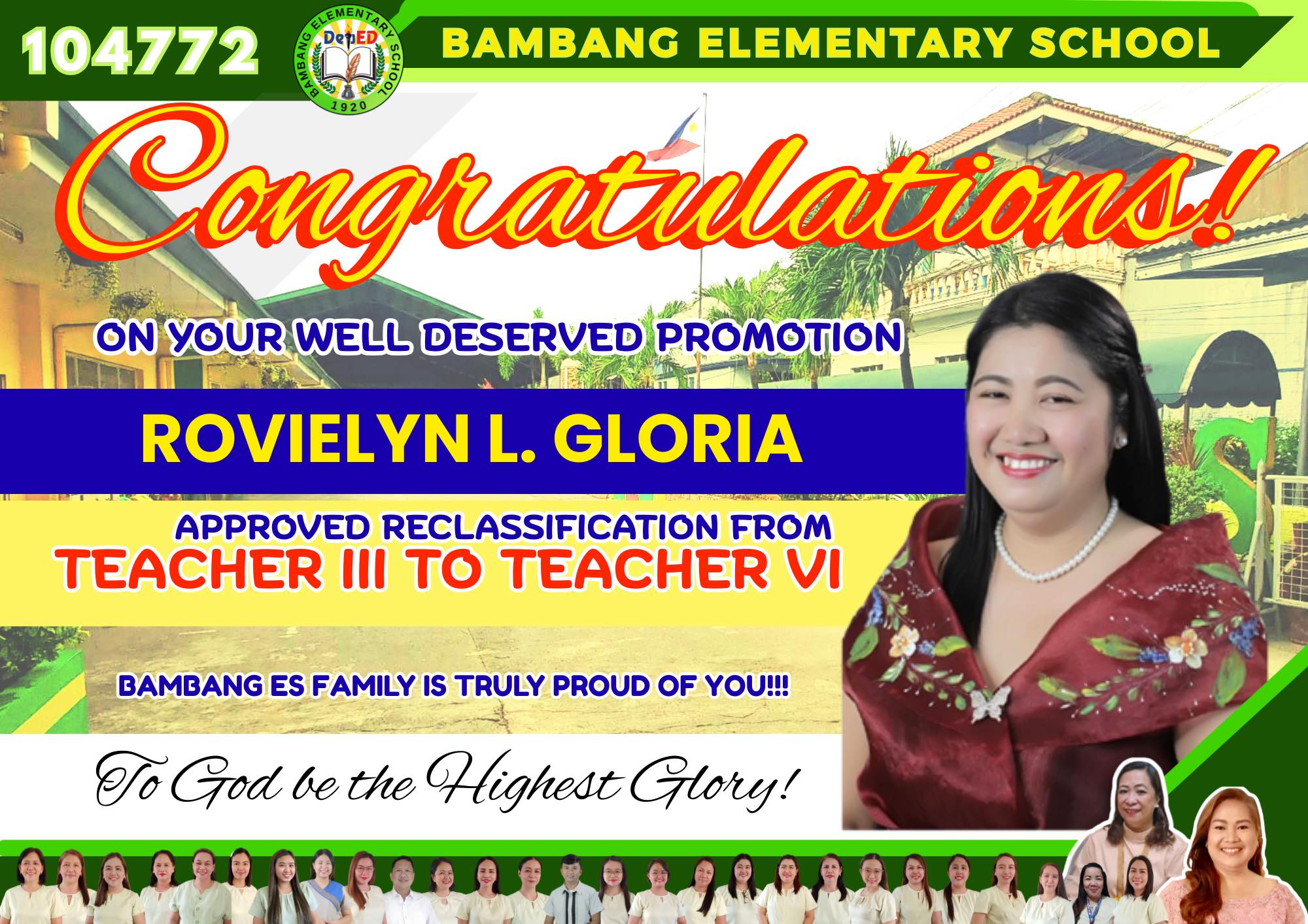 DepEd - Congratulations! 🎉 Warmest congratulations to Ma’am Rovielyn L ...