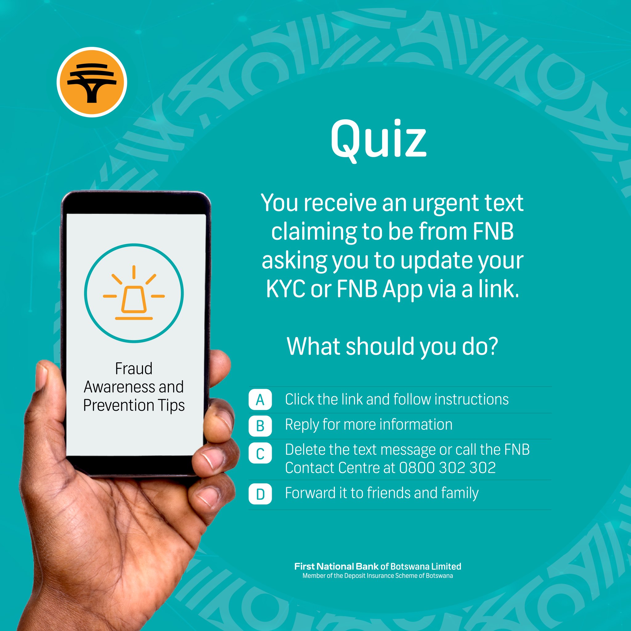 FNB - Can you spot the scam? You receive an urgent text claiming to be ...