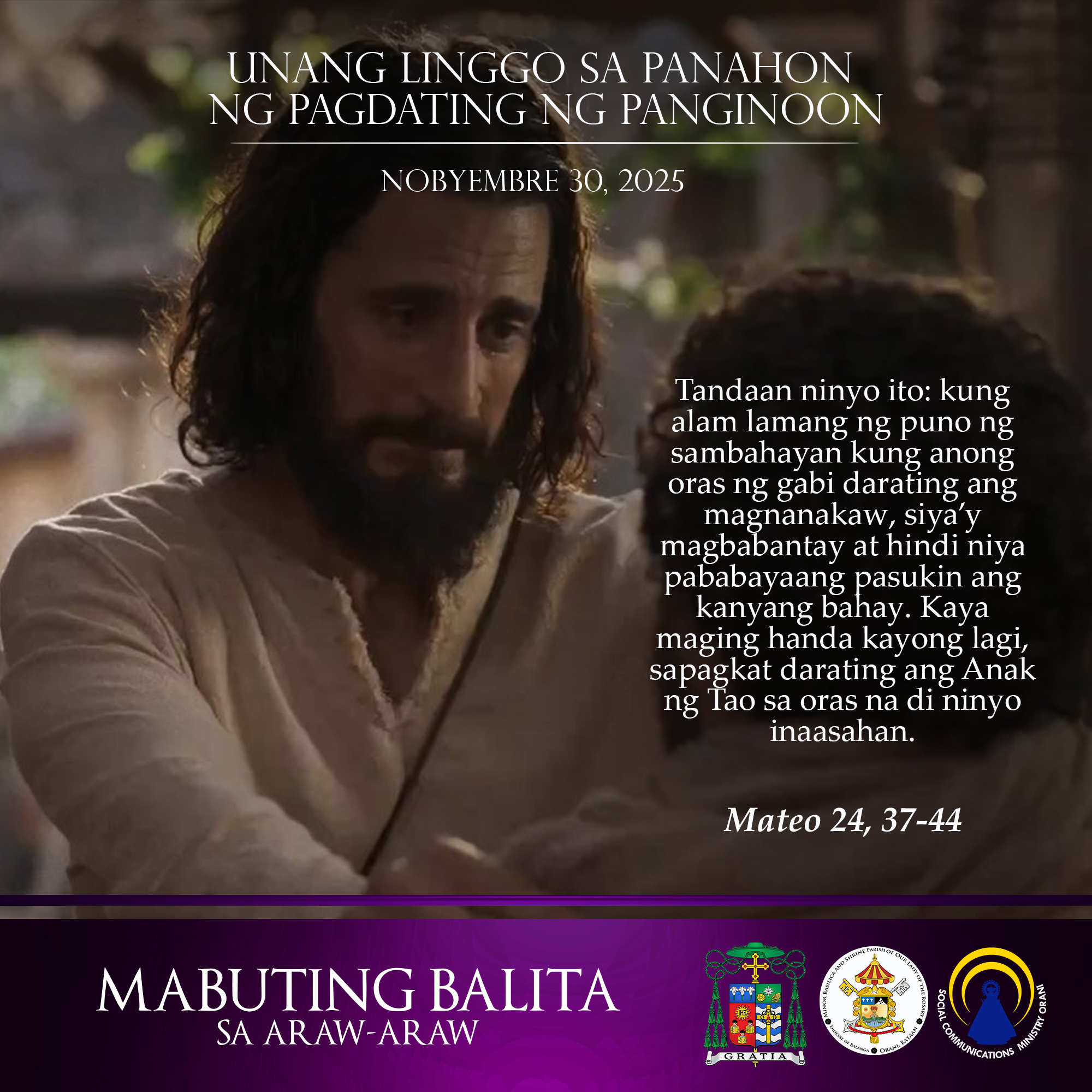 Minor - Unang Linggo sa Panahon ng Pagdating ng Panginoon (A) Isaias 2 ...
