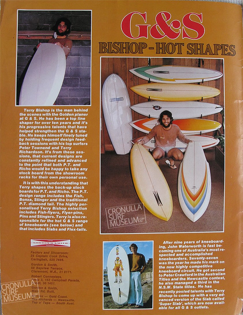 G&S - Terry Bishop was G&S’s main shaper for over a decade, primarily ...