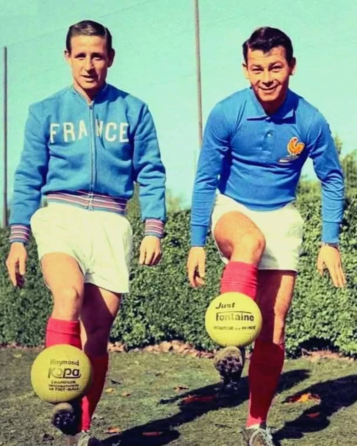 Raymond Kopa and Just Fontaine with matching ⚽️ 👌🏻