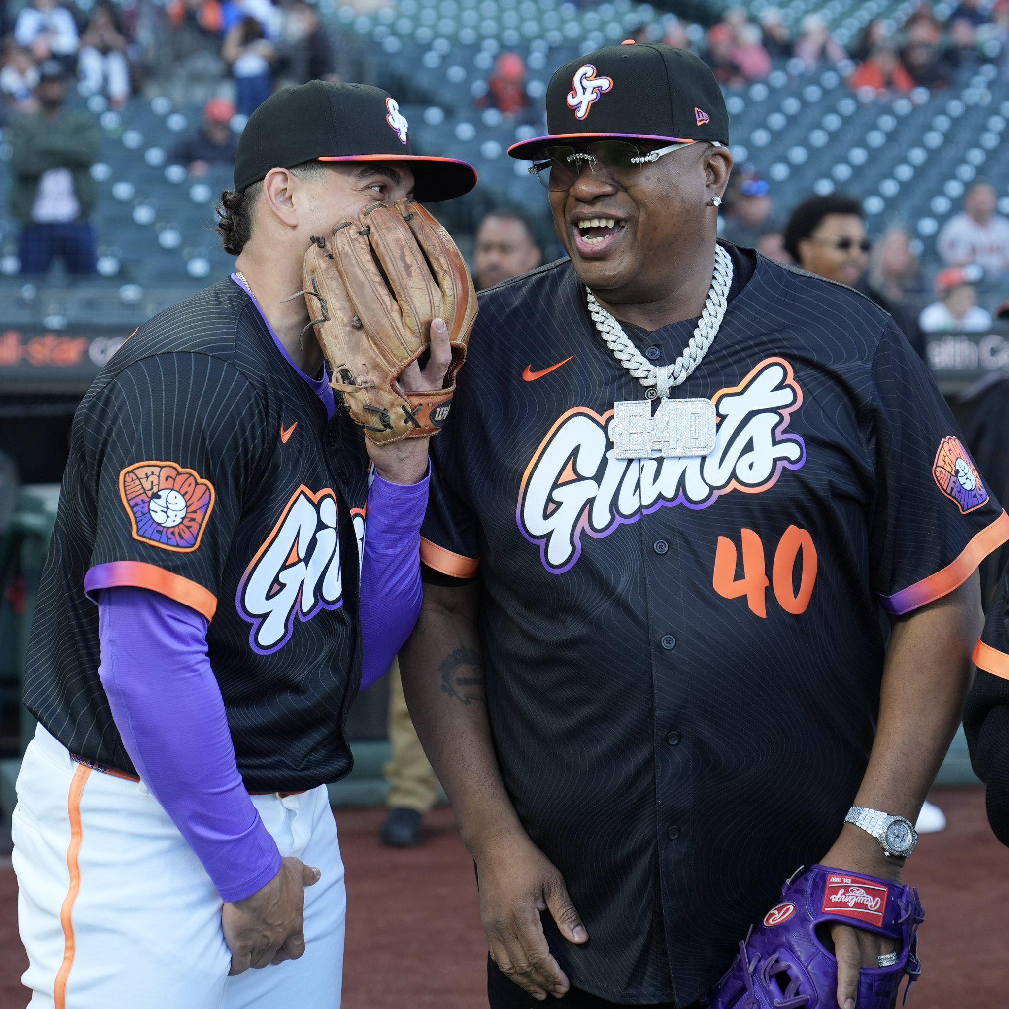 SF - Rapper E-40 in the house helping the Giants debut their new City ...