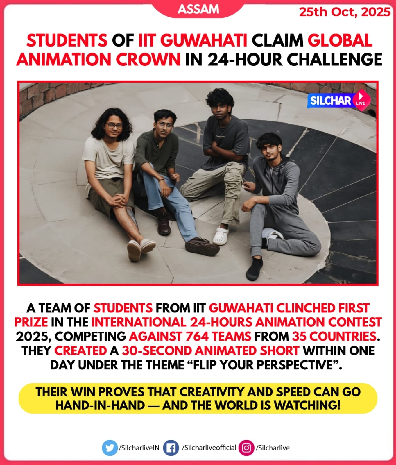 SilcharLive - Students of IIT Guwahati claim global animation crown in ...