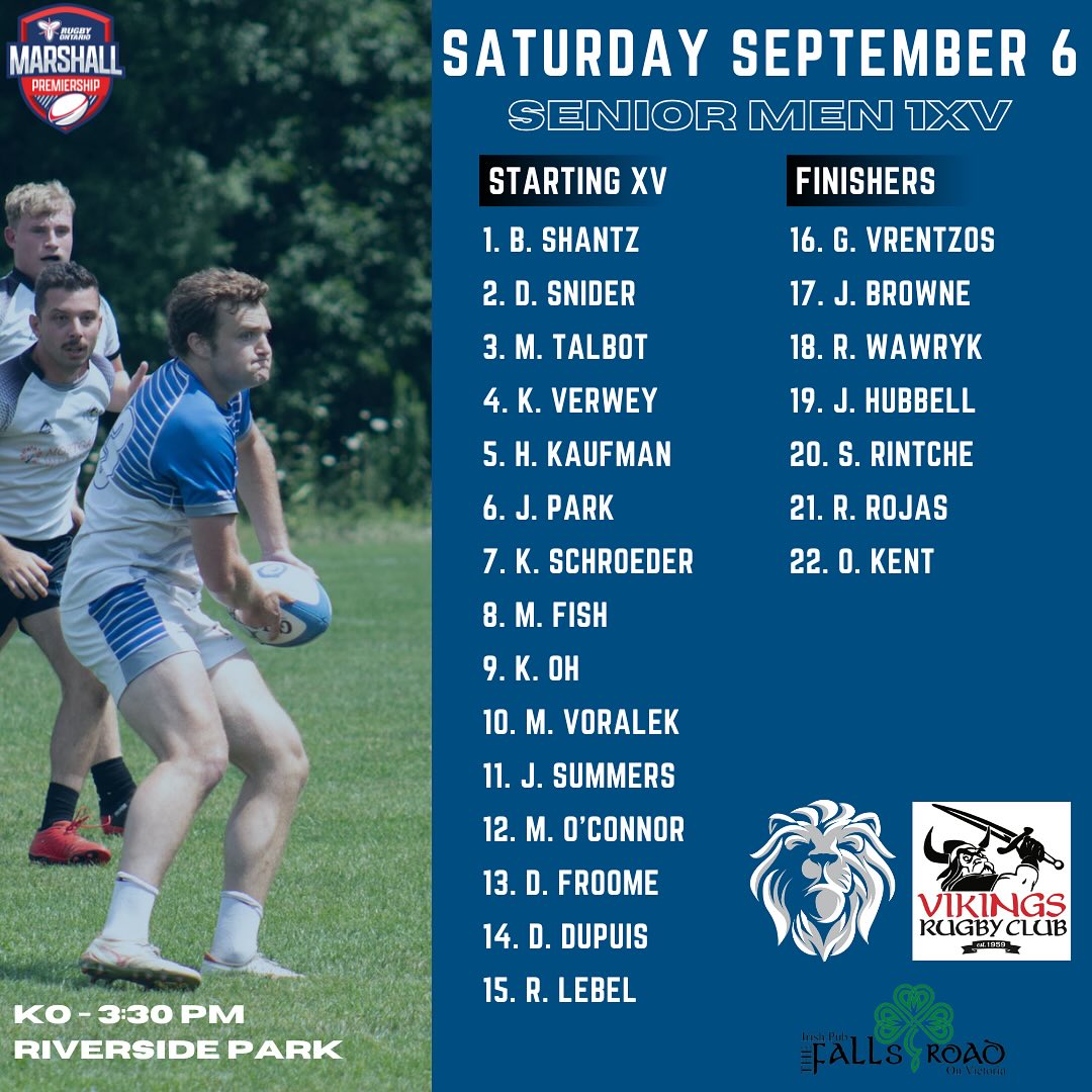 It’s September and Senior Men are... - Waterloo County Rugby | Facebook