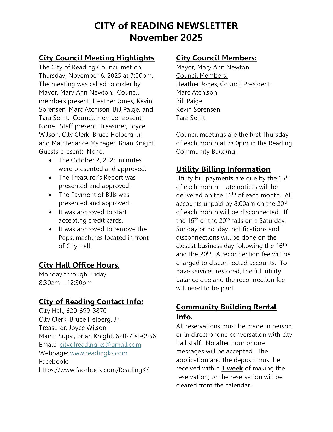 Reading, Kansas | Reading KS