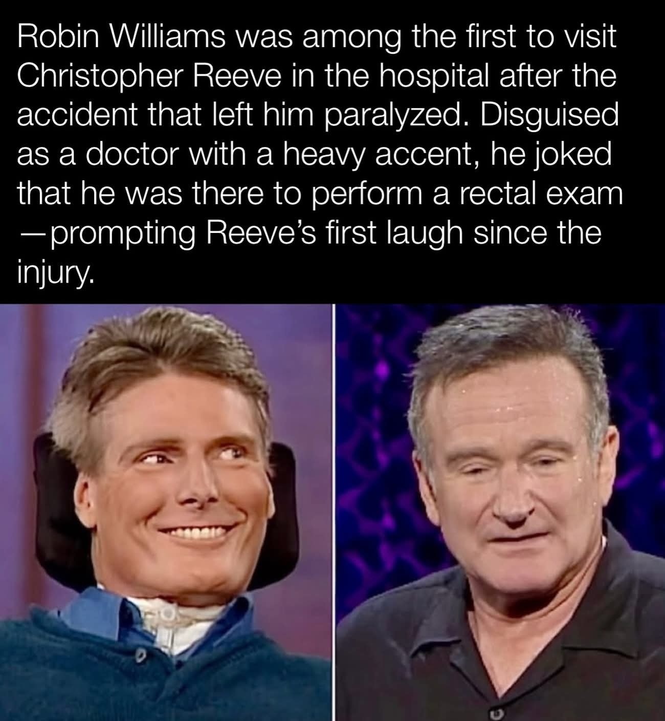 Kamran - The Joke That Gave Christopher Reeve His First Laugh After ...