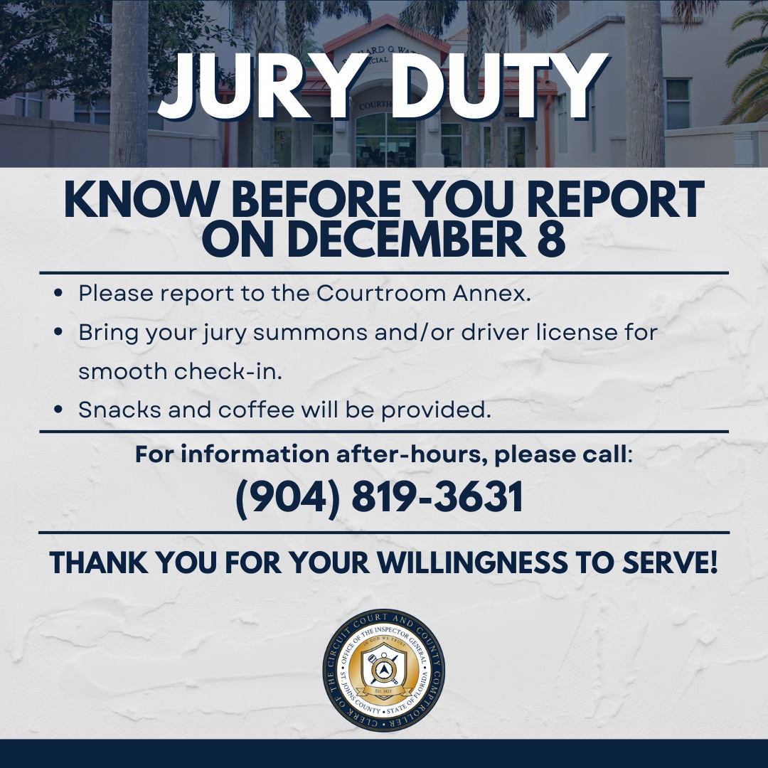 St. - JURY DUTY UPDATE: If you were summoned for jury duty on Monday ...