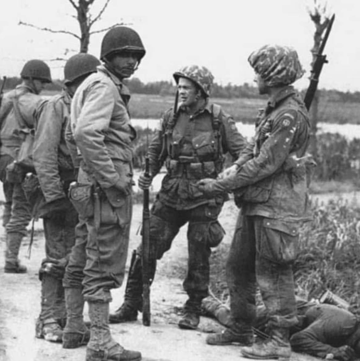 82nd airborne division paratroopers in Normandy 1944