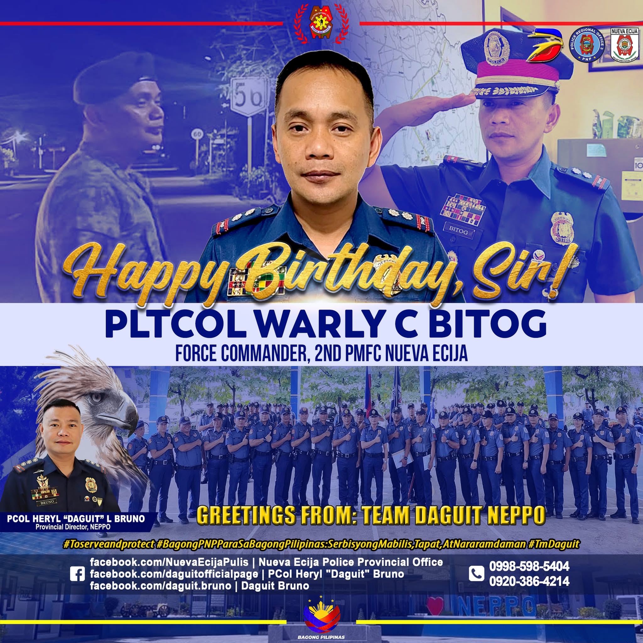 Nueva - Happy Birthday Sir PLTCOL WARLY C BITOG! The NEPPO Team Daguit ...