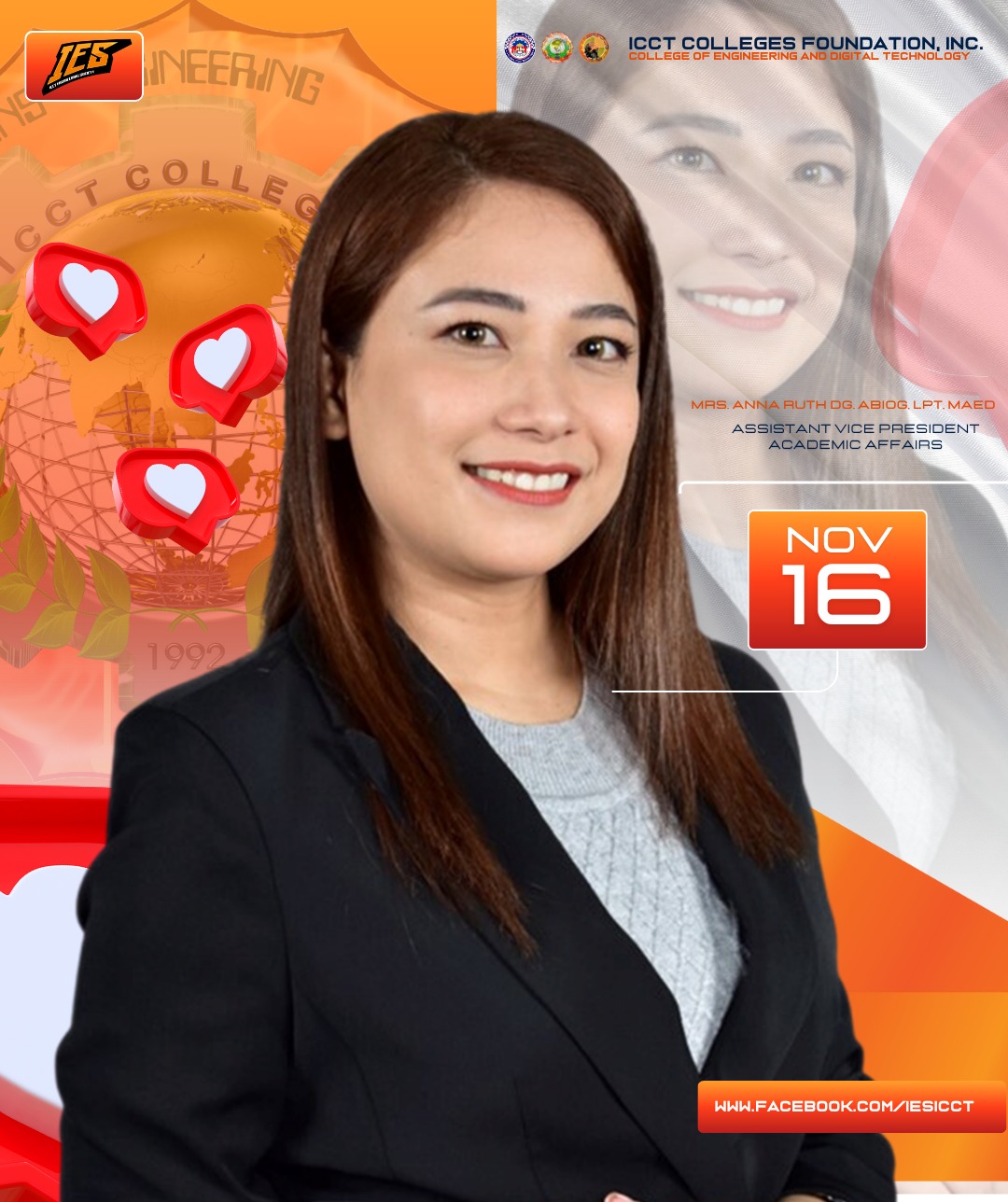 ICCT - 🎉 Happy Birthday to Mrs. Anna Ruth DG. Abiog, our esteemed ...