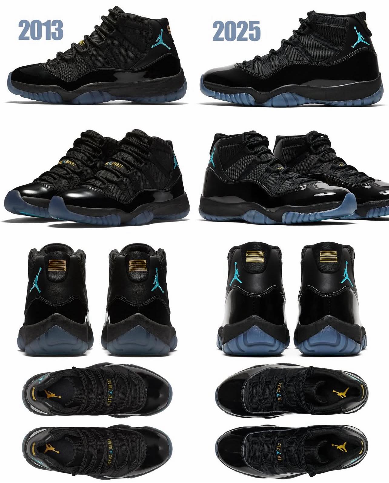 2013 vs 2025 “Gamma” Air Jordan 11