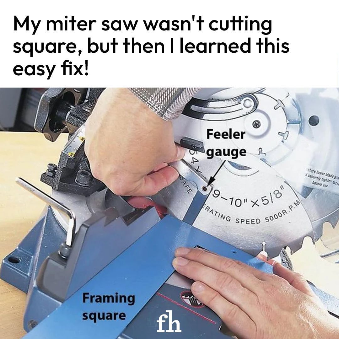 Family - If your miter saw isn’t cutting square, the fix is easy ...