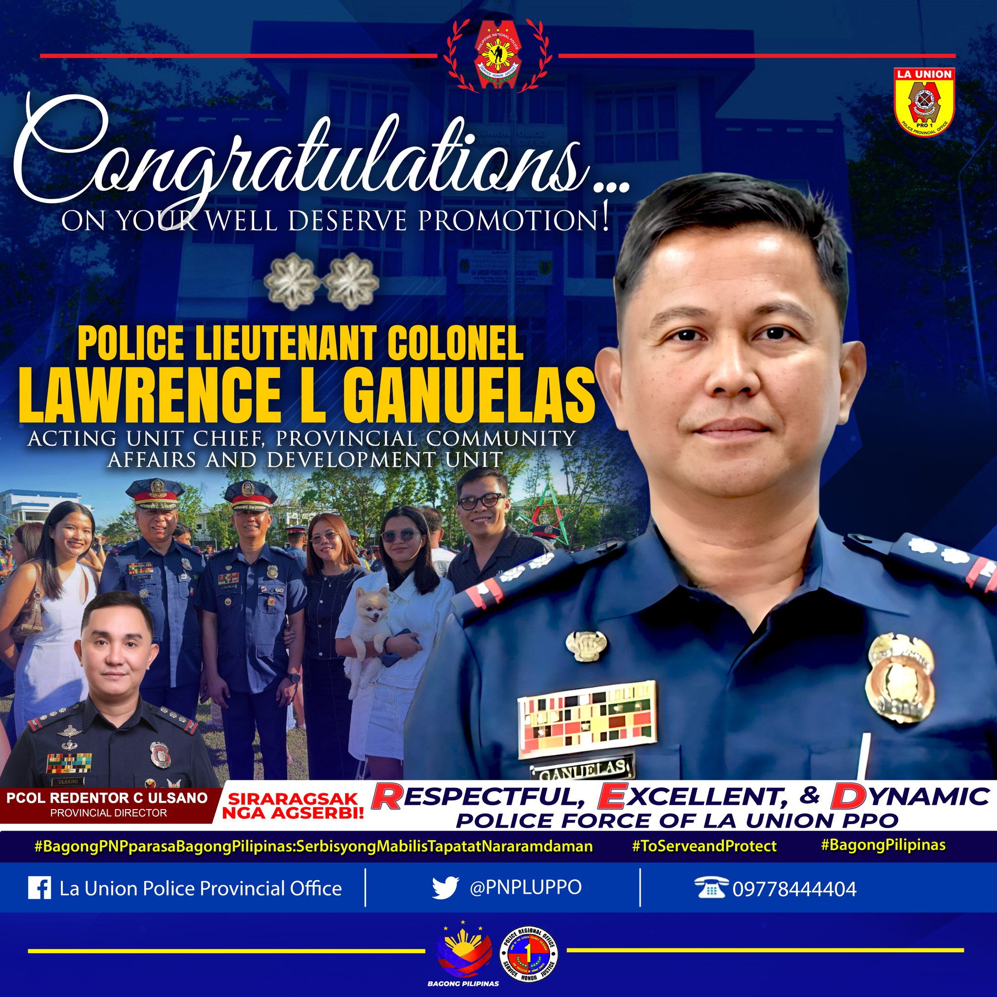La - Congratulations to PLTCOL LAWRENCE L GANUELAS, Acting Unit Chief ...