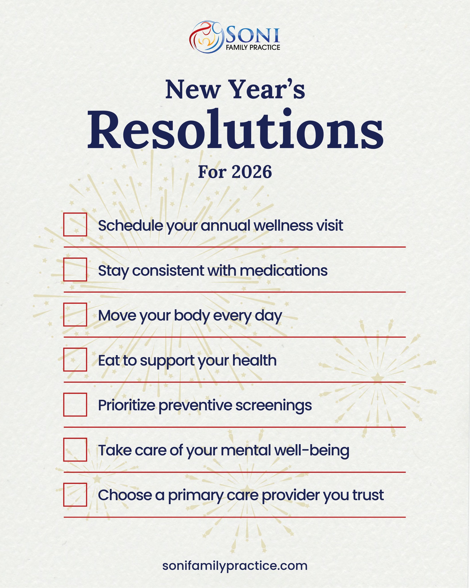 Soni - New Year, Healthier You! Make 2026 the year you put your health ...