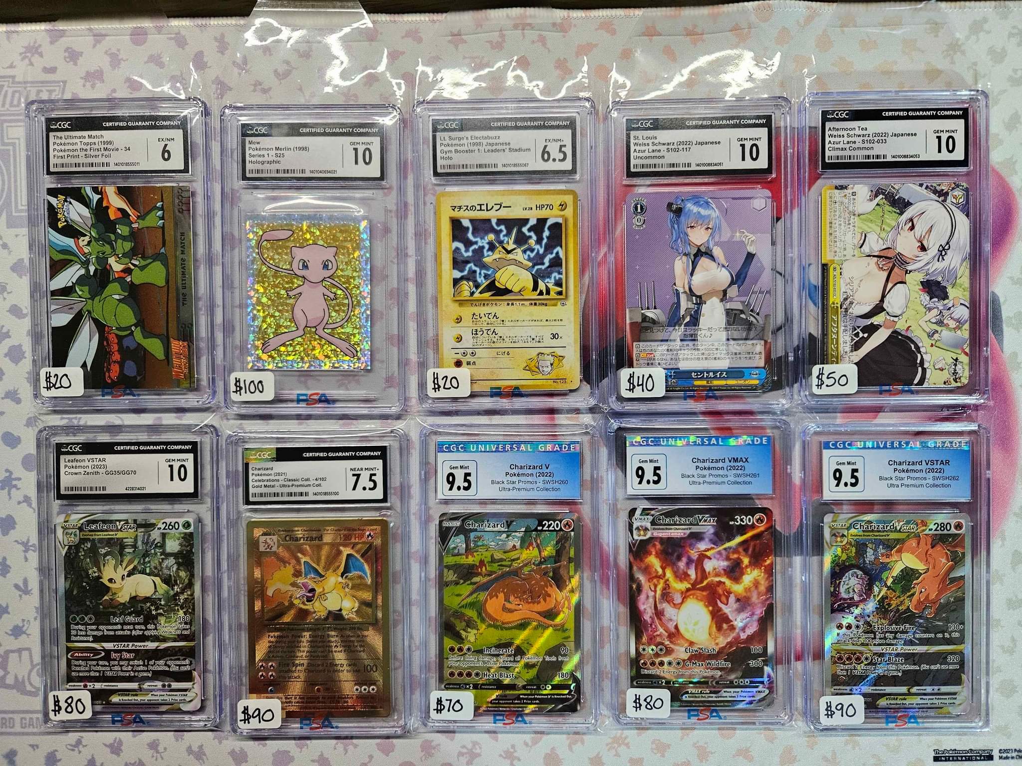 Pokemon cards Pokemon poker cards PSA CGC graded. Charizard Snorlax ...
