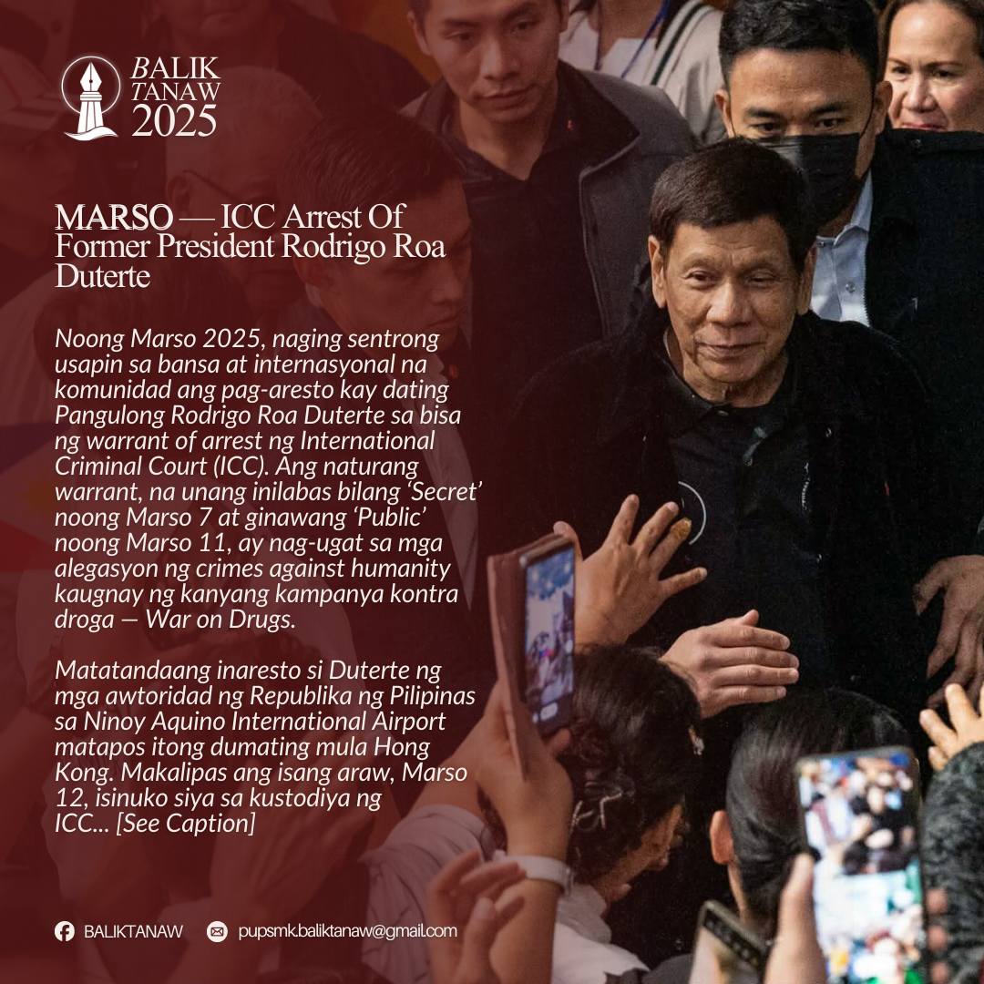 Baliktanaw - 𝗠𝗔𝗥𝗦𝗢 | 𝗜𝗖𝗖 𝗔𝗿𝗿𝗲𝘀𝘁 𝗼𝗳 𝗙𝗼𝗿𝗿𝗺𝗲𝗿 𝗣𝗿𝗲𝘀𝗶𝗱𝗲𝗻𝘁 𝗥𝗼𝗱𝗿𝗶𝗴𝗼 𝗥𝗼𝗮 ...