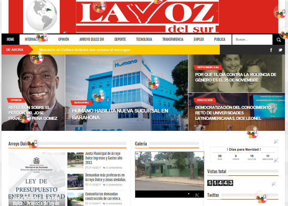 Portada 25/11/2017 - Visita la La voz... - La voz del sur RD