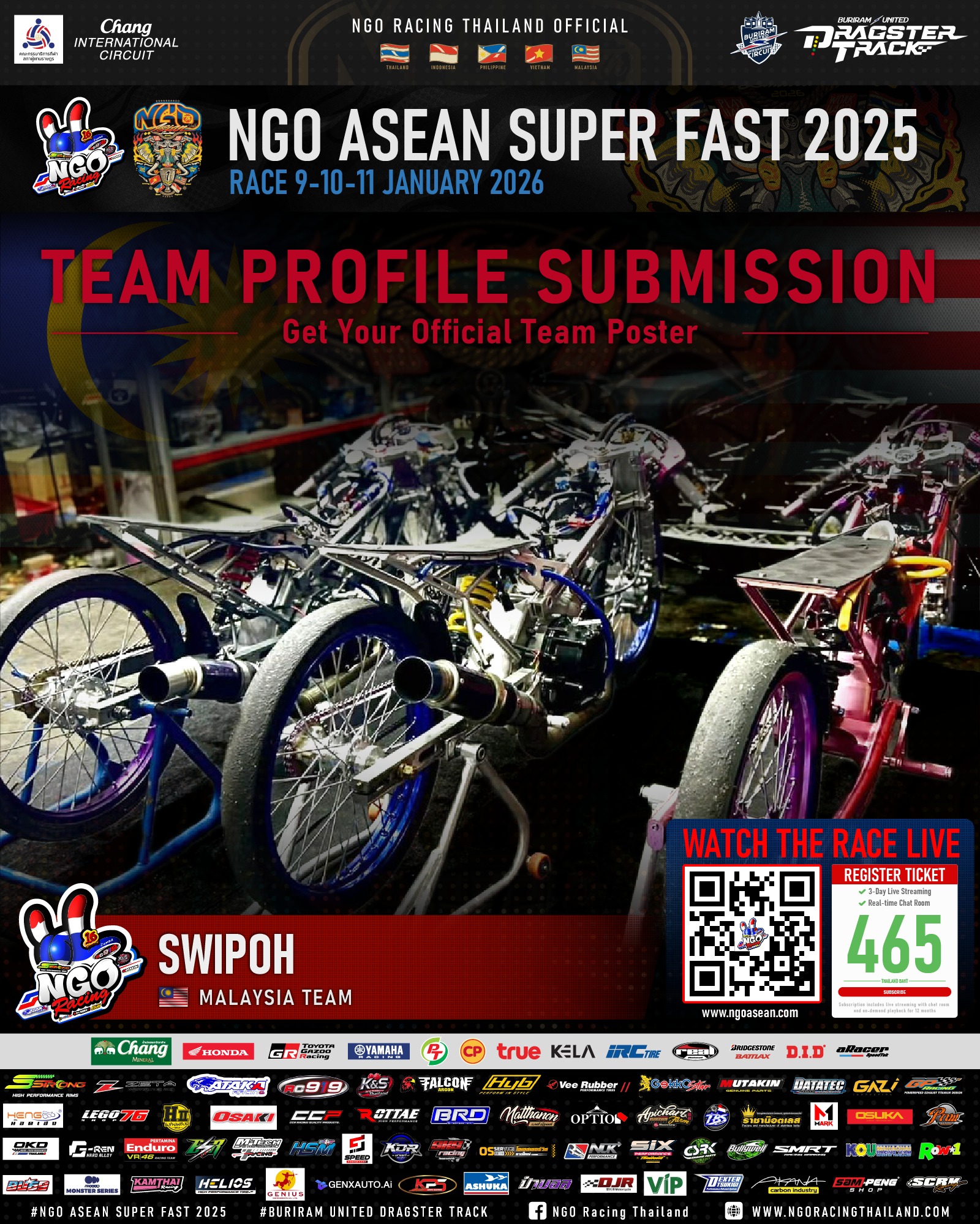 🎥 Global live stream registration is... - NGO Racing Thailand | Facebook