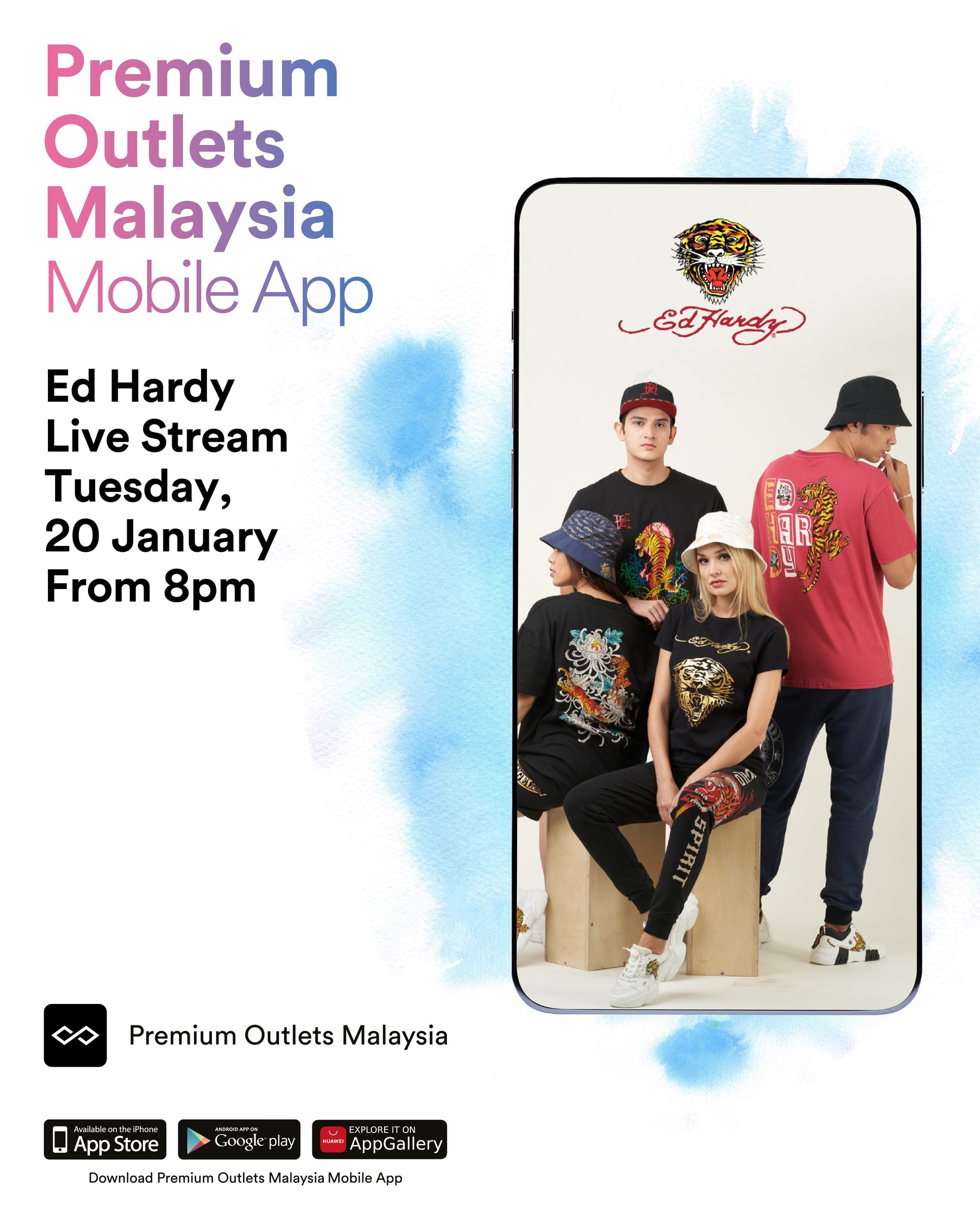 Johor - Ed Hardy Special Sale Join live stream via Premium Outlets ...