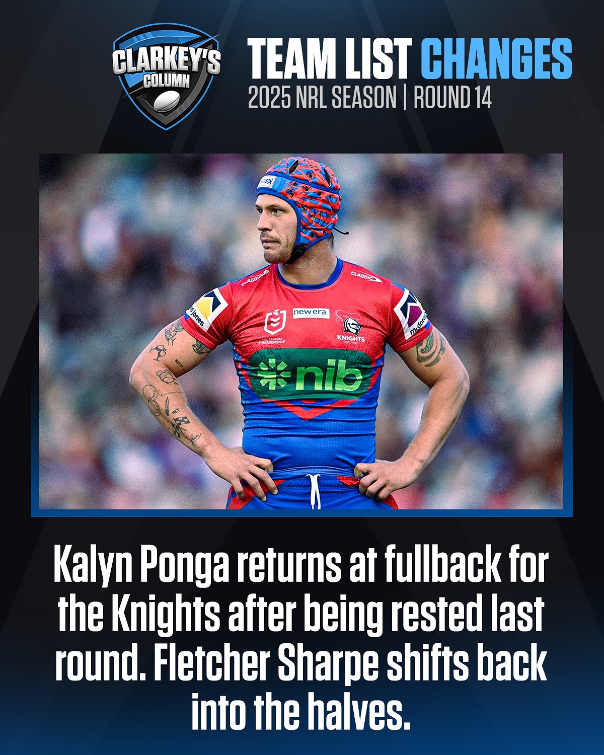 Team list are in for round... - Clarkey's Rugby League Column | Facebook