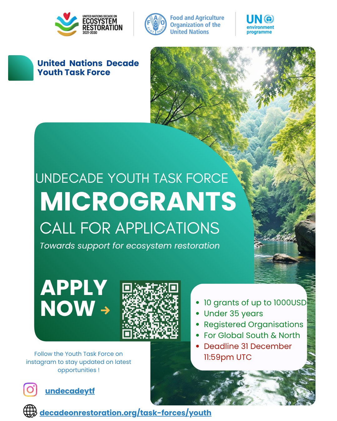 🌱 UN Decade Youth Task Force... - Opportunities For Youth | Facebook