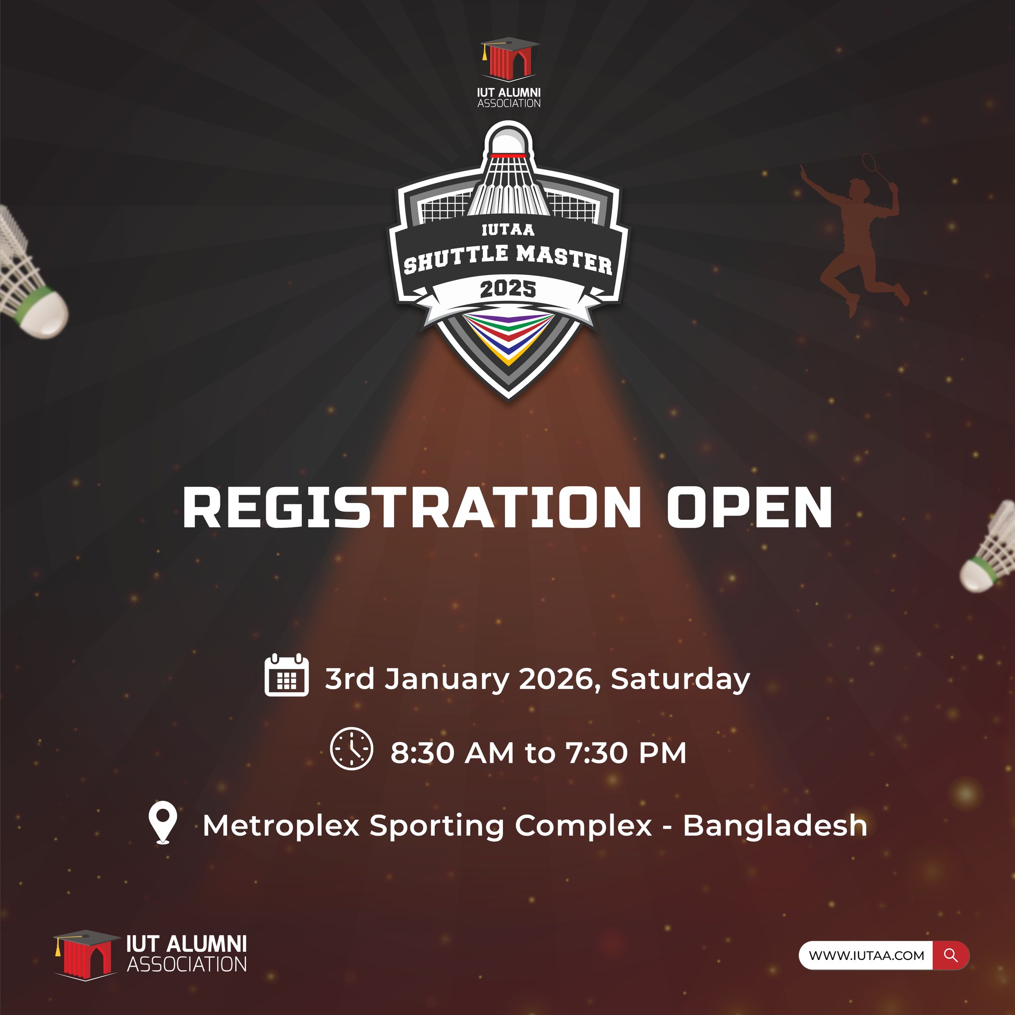 🏸 IUTAA Shuttle Master 2025 —... - IUT Alumni Association | Facebook