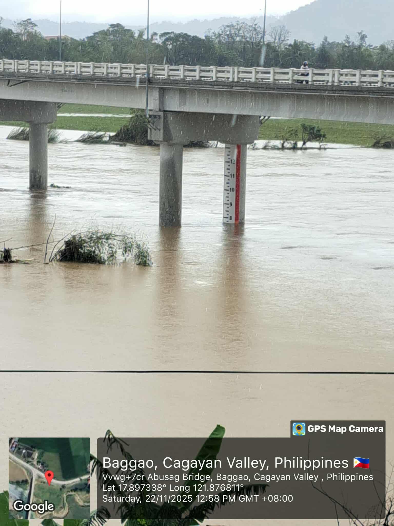 Baggao - 🔊UPDATE || ABUSAG BRIDGE WATER LEVEL [7.7 meters ] ⬇️ as of ...