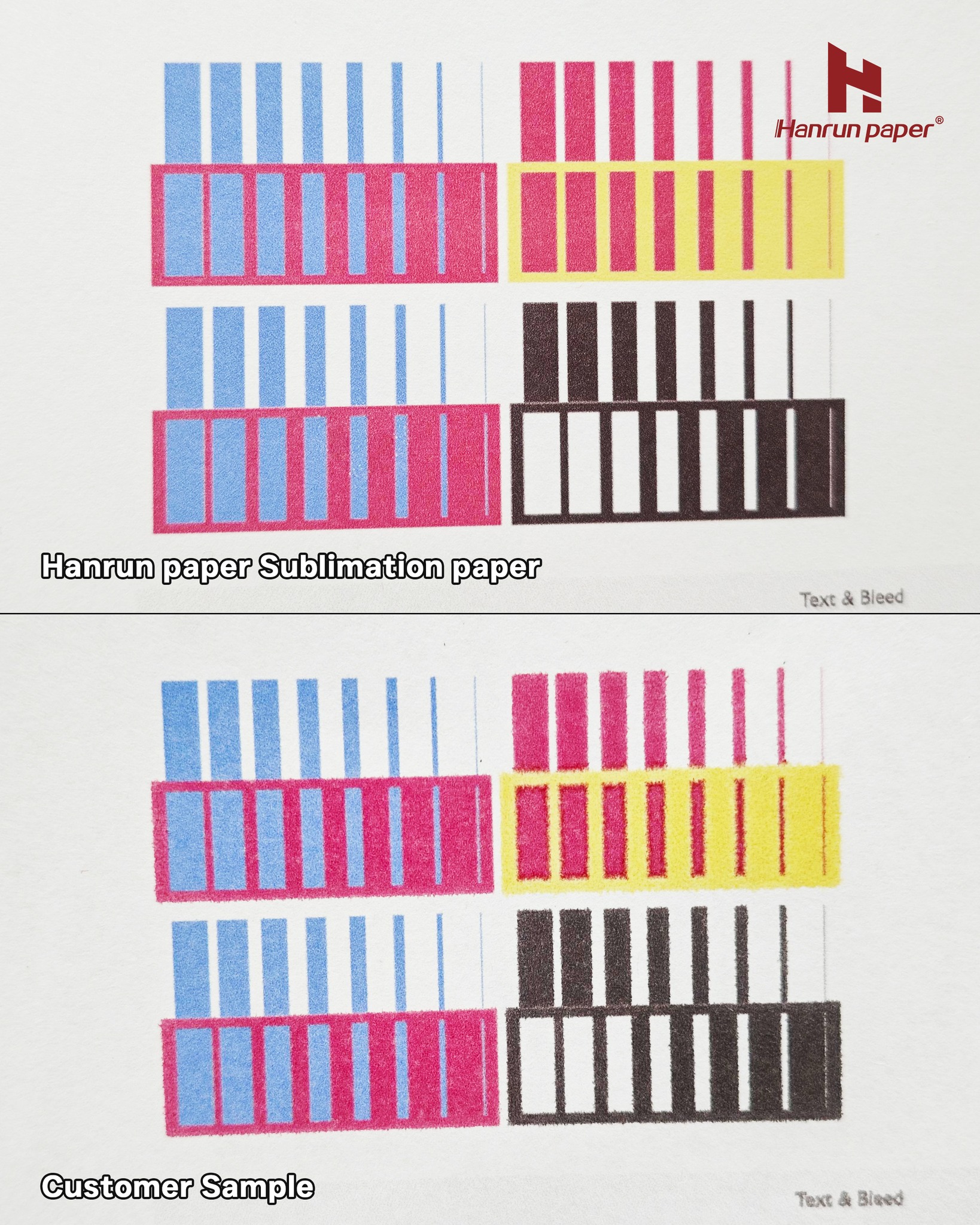 Hanrun - 🧪 Sublimation Paper Test: Customer Sample vs. Hanrun Paper 🔬 ...