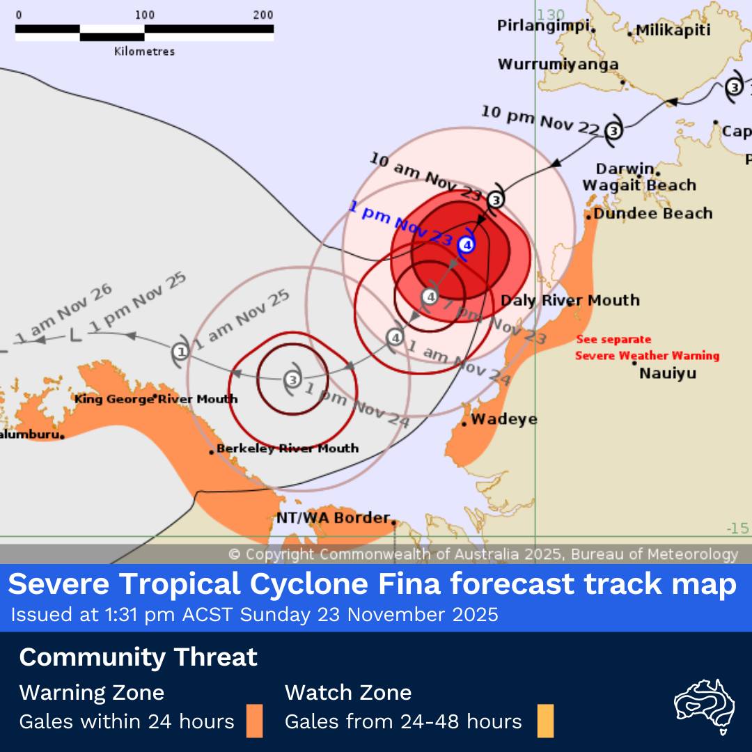 Bureau - Severe Tropical Cyclone Fina has intensified into a category 4 ...