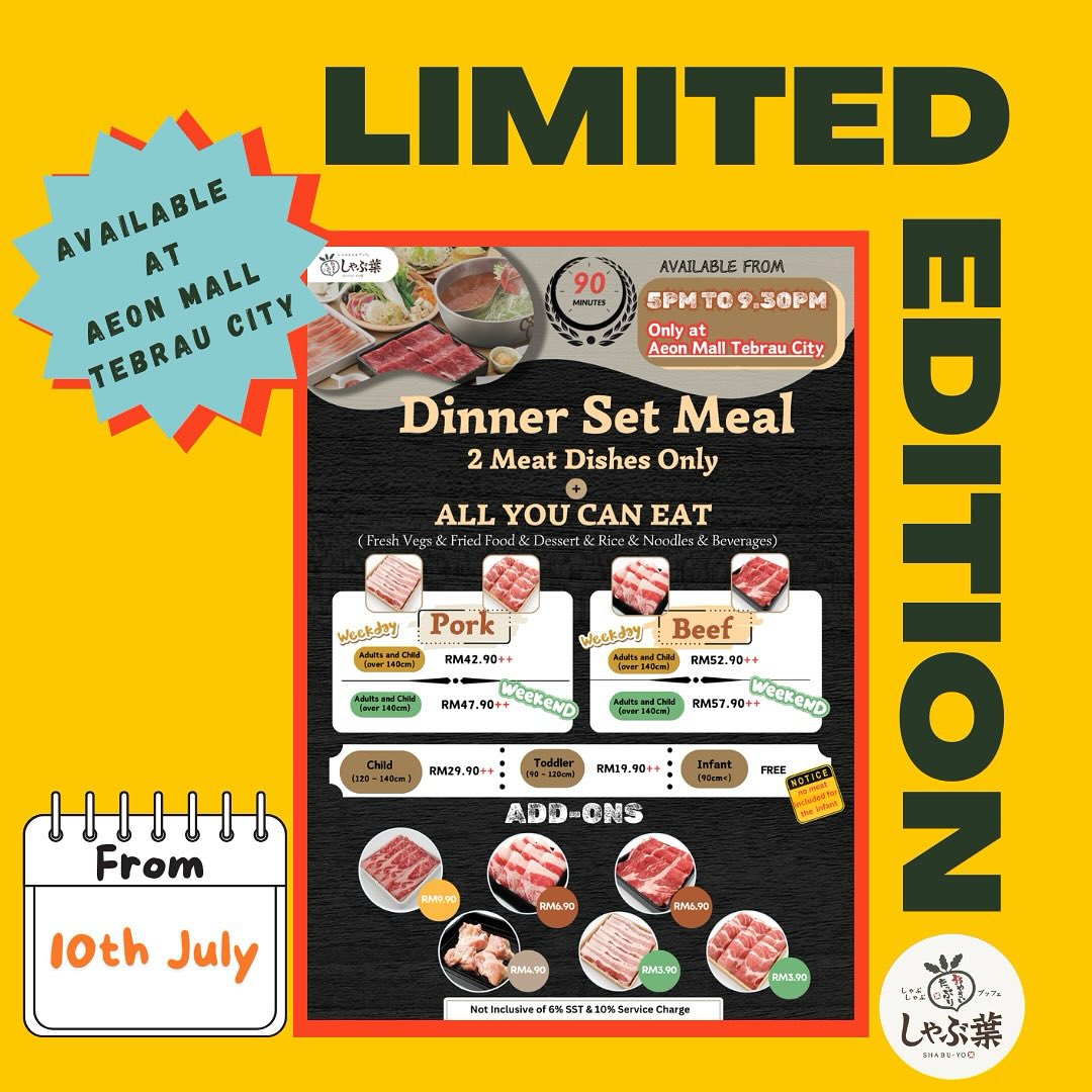 SHABU-YO - Great News! Shabu-Yo Set Meal Dinner is Here! Starting from ...