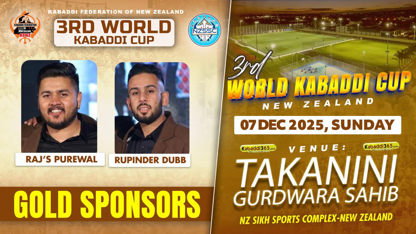 New - Gold Sponsor 3rd Kabaddi World Cup 2025 📍 Takanini Gurdwara 🗓️ ...