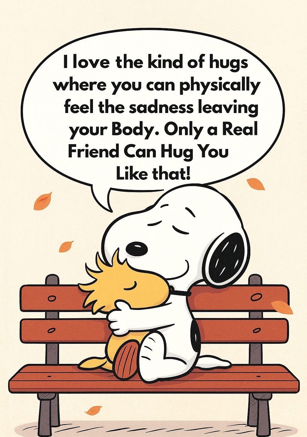 Think - Real friends hug tight enough to squeeze sadness right out ...