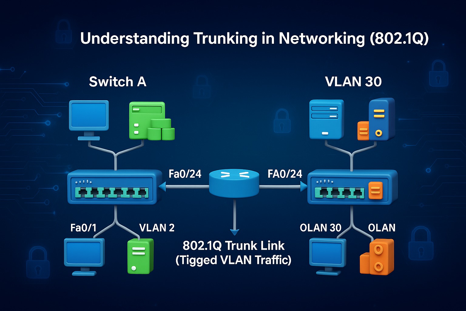 InfoSec4TC - 🔐 Understanding Trunking in Networking... | Facebook