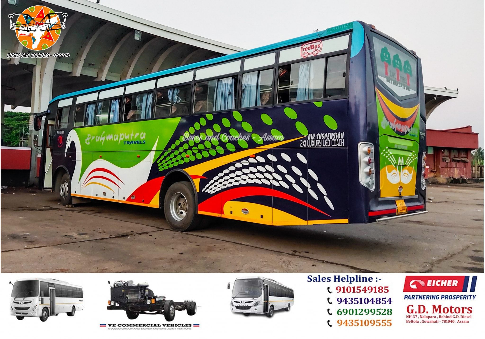 🚍 BRAHMAPUTRA 💙💚 🛠️ Gobind... - Buses and Coaches - Assam