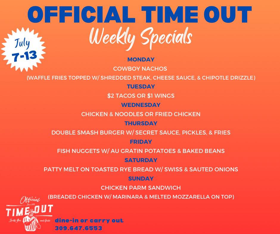 Jennifer　リクエスト品 Weekly food specials at Official Time Out