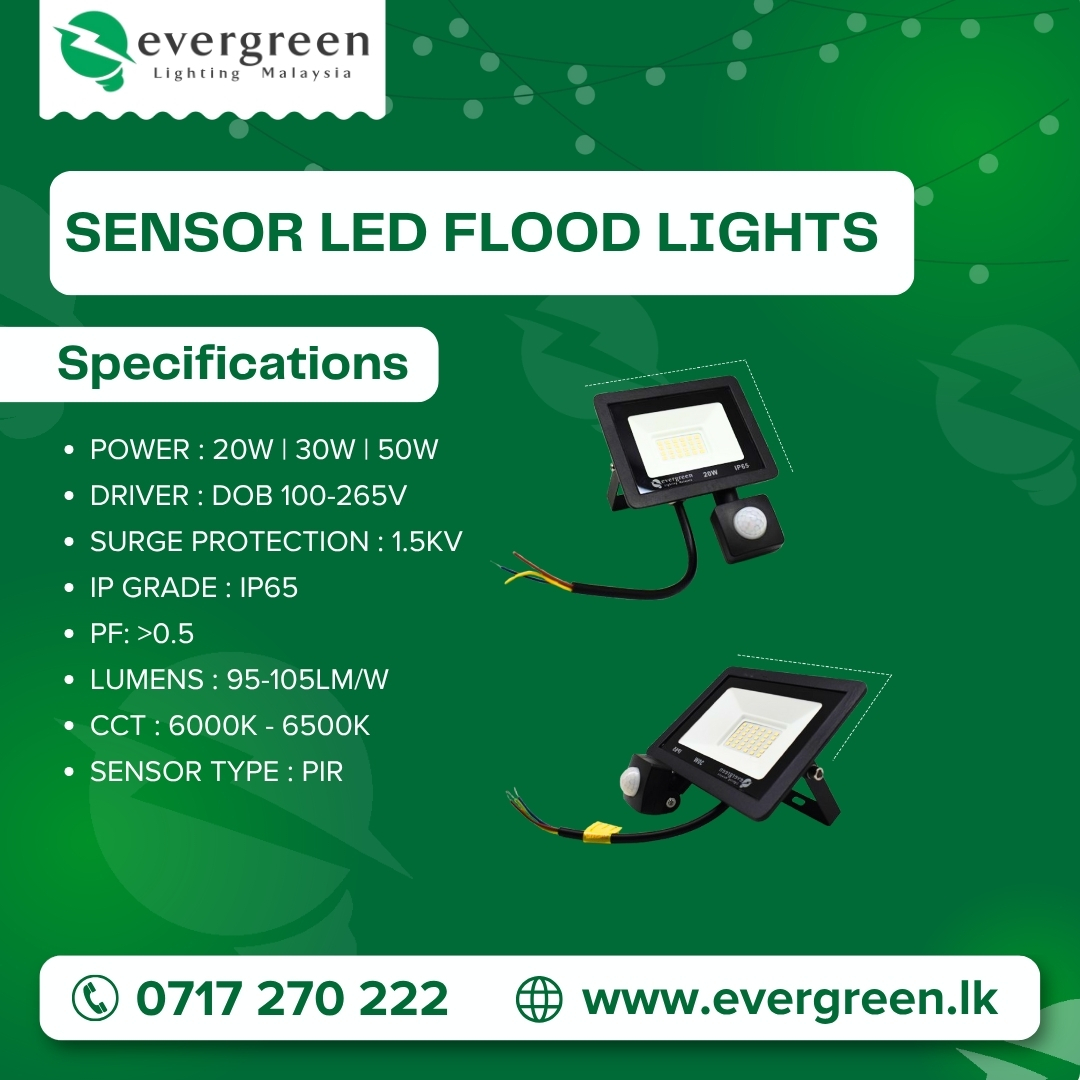 🔵 Sensor LED Flood Lights: දැන්ම... - Evergreen Lighting | Facebook