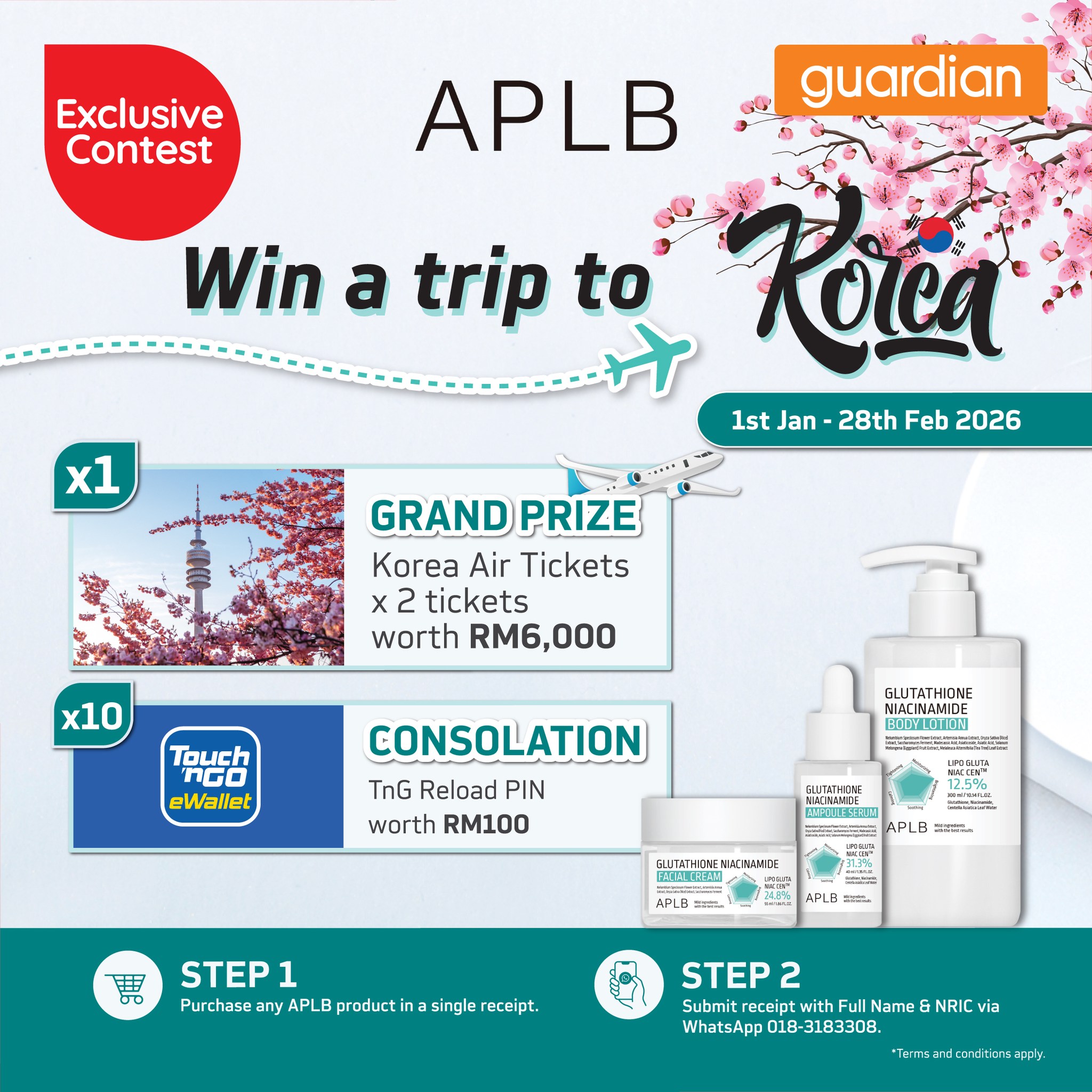 guardian indonesia glutathione ✨ Win a Trip to Korea with APLB! Your favourite whitening and hydrating routine could take you all the way to Korea! How to join: Step 1: Purchase any APLB product at These statements have not Professional Emergency Plumber in brain function Quantity:2 Months Supply