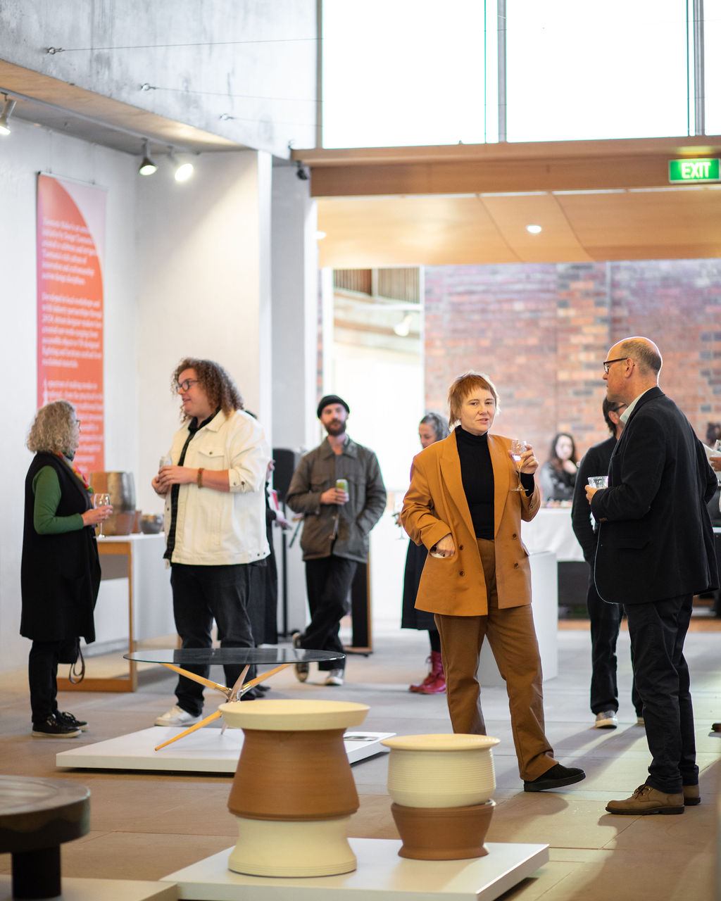 Design Tasmania - Curator Zoe Rimmer and daughter Eve Plank. Photo by ...