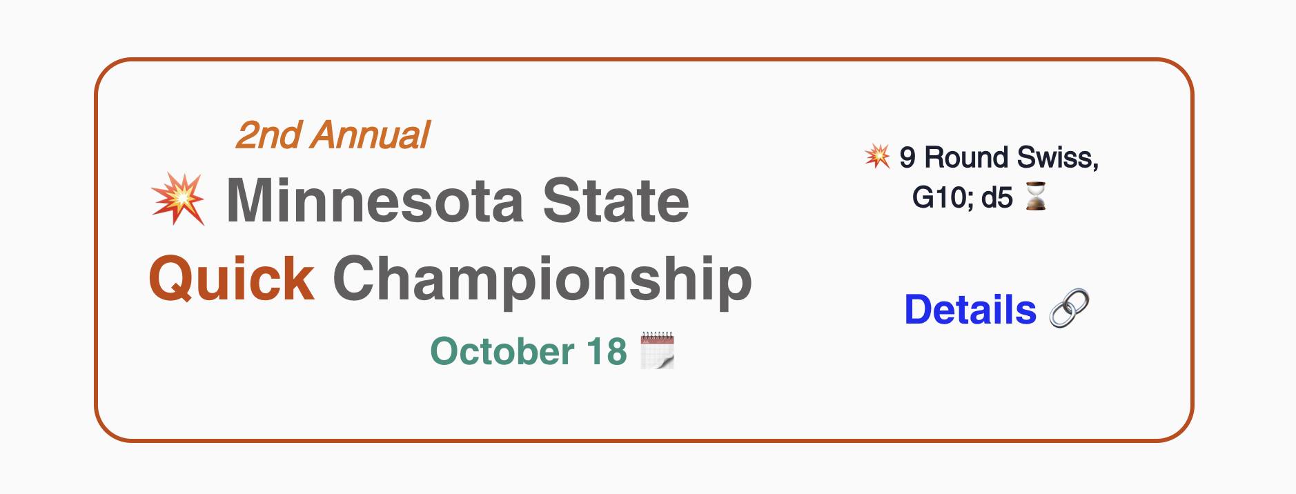 Minnesota State... - Minnesota State Chess Association - MSCA