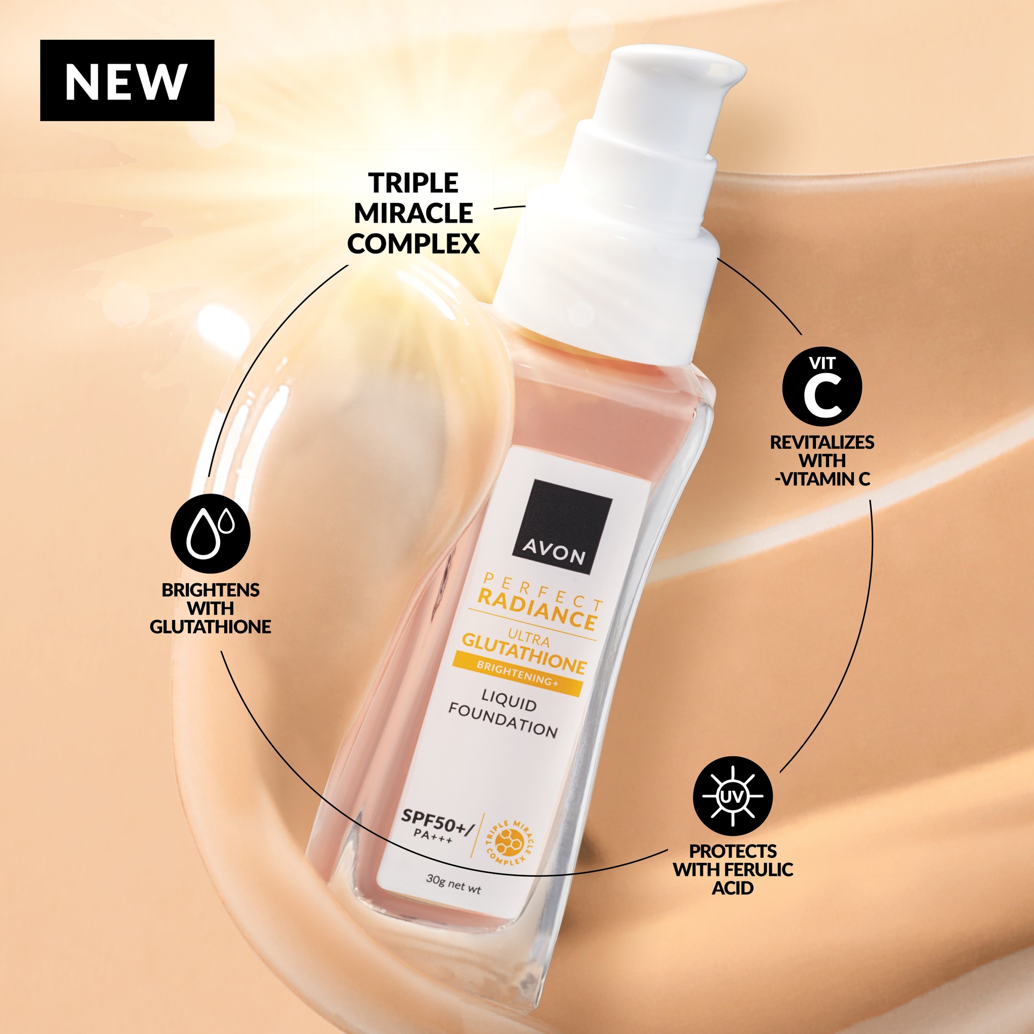 Get radiance in a bottle. Get coverage that loves your skin back with the new and improved Avon Perfect Radiance Liquid Foundation. Shop online or with your rep. #AvonPH