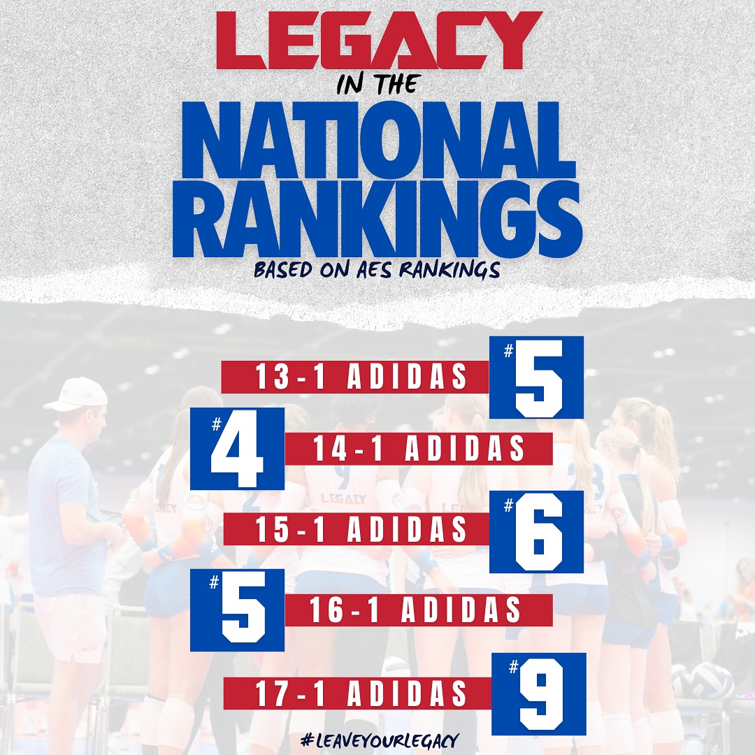 Legacy - LEGACY in the NATIONAL RANKINGS! 🔹5 teams in top 10 🔹3 teams ...