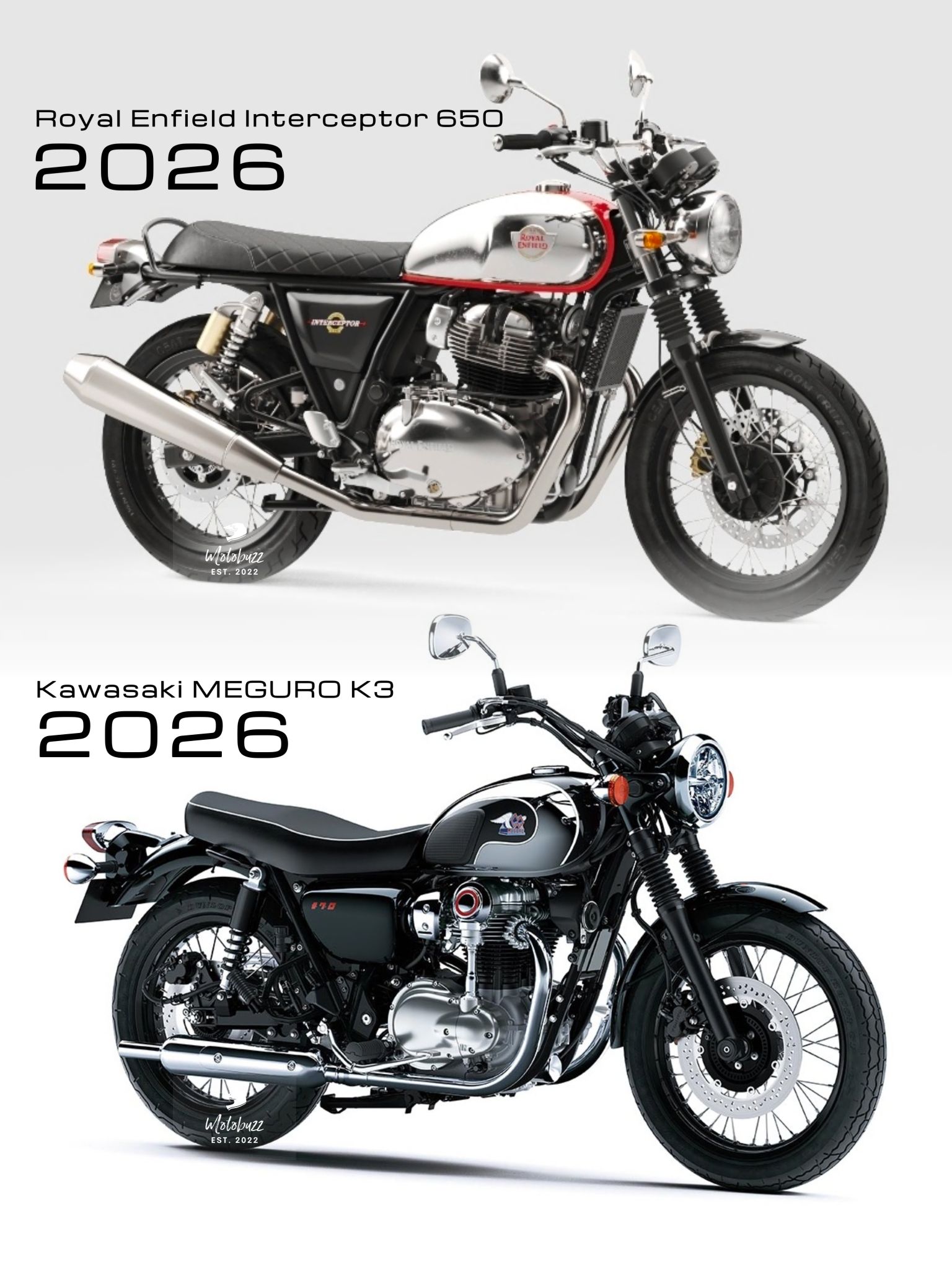 Moto - 2026 Retro Kings Battle – Interceptor 650 vs Meguro K3 👑 🟥 Royal ...