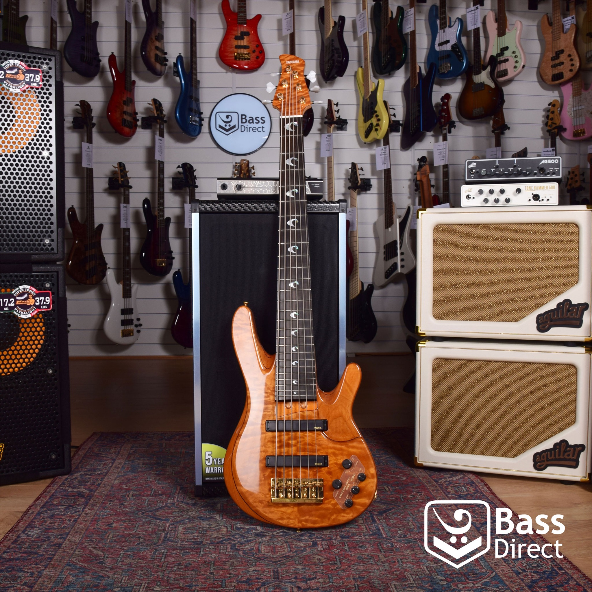 Yamaha TRB JP2! This 6-string amber beauty is the bass of choice