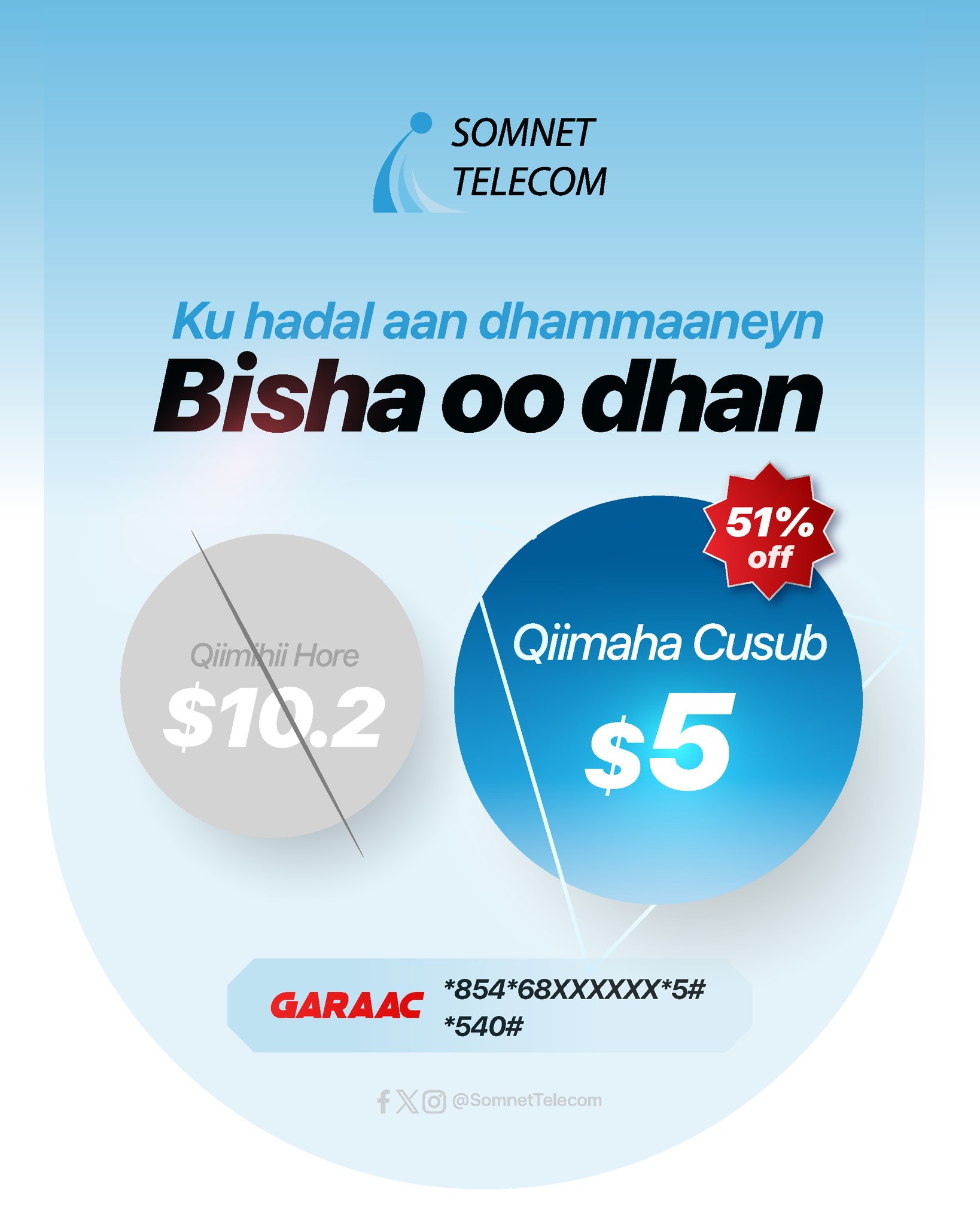 Somnet - Si’aan kala go’ lahayn ugu hadal bisha oo dhan xirmada billaha ...